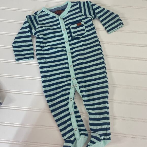 Janie & Jack 7 for all Mankind Robeez Overall Onesies Bootie SET Size 3-6 MO - Picture 2 of 7